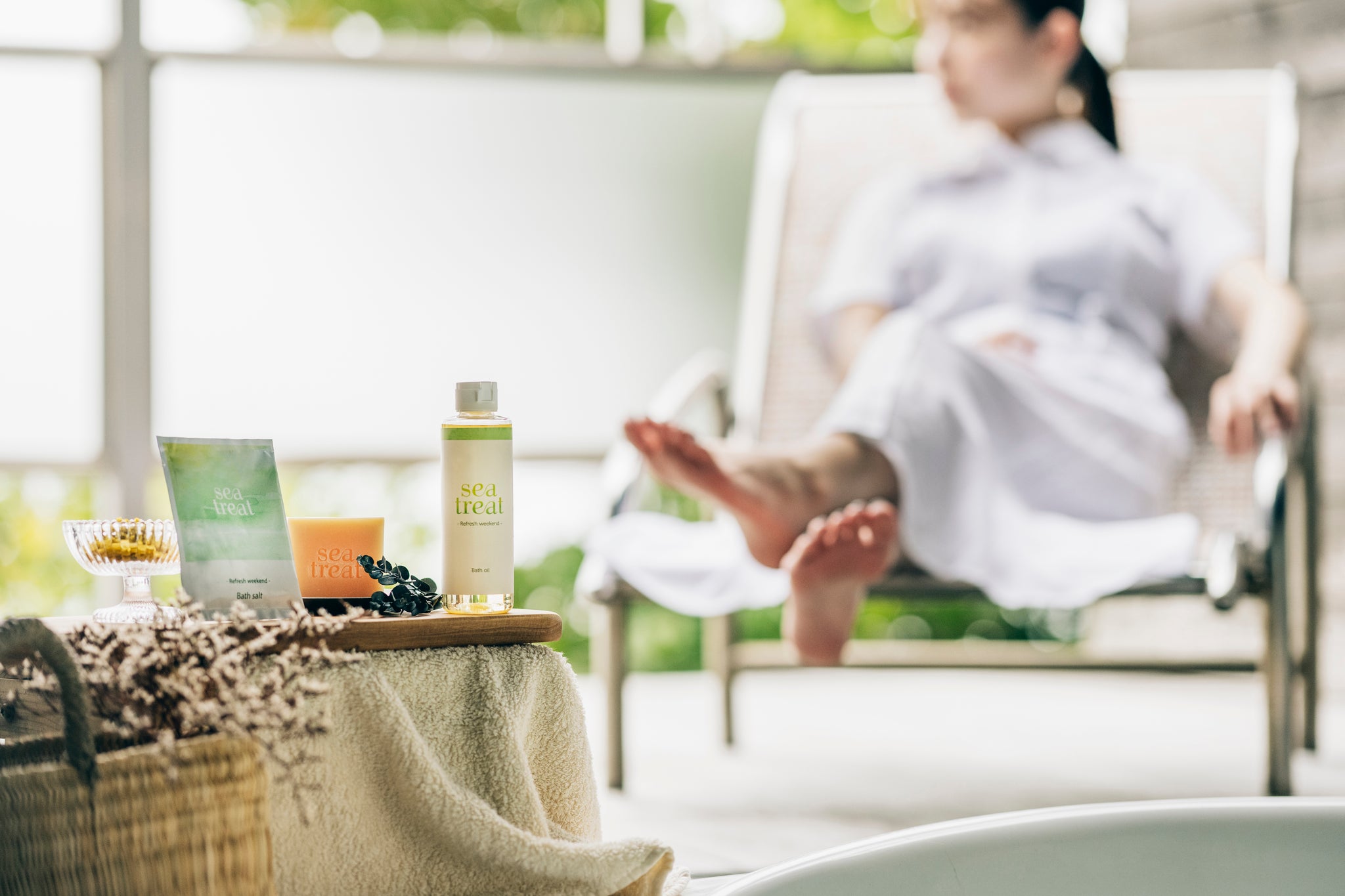 ギフト包装】sea treatバスタイムセット （Refresh weekend ～爽やかで